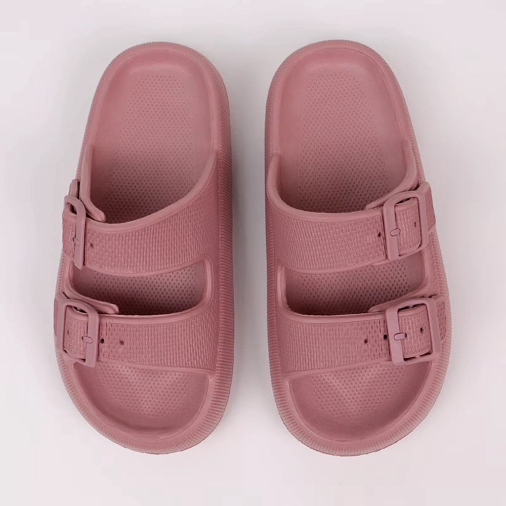 Cloud Slides for Women EVA Sandals Thick Sole Adjustable Buckles Slippers - Picture 3 of 7